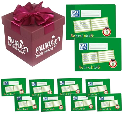 Oxford Schreiblernheft, A5 quer, Lineatur 0, 16 Blatt, grün inkl. Überraschungsgeschenk von Paulnala.de (10, Grün) von Paulnala Dein XXL Onlineshop
