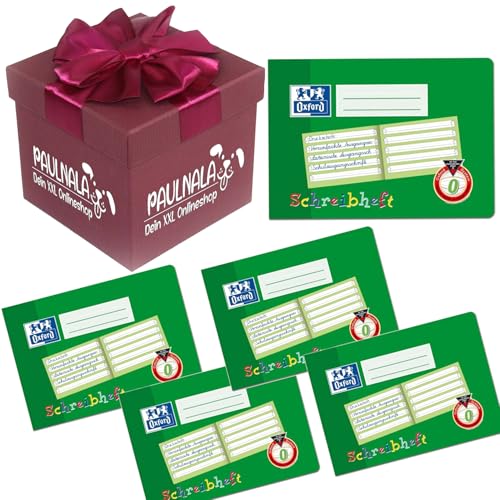 Oxford Schreiblernheft, A5 quer, Lineatur 0, 16 Blatt, grün inkl. Überraschungsgeschenk von Paulnala.de (5, Grün) von Paulnala Dein XXL Onlineshop