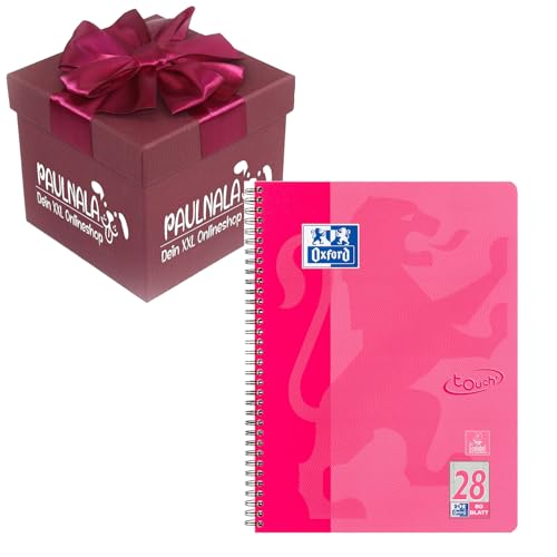 Oxford Touch Collegeblock A4 kariert, mit Doppelrand, 80 Blatt, pink inkl. Überraschungsgeschenk von Paulnala.de (1, Pink) von Paulnala Dein XXL Onlineshop