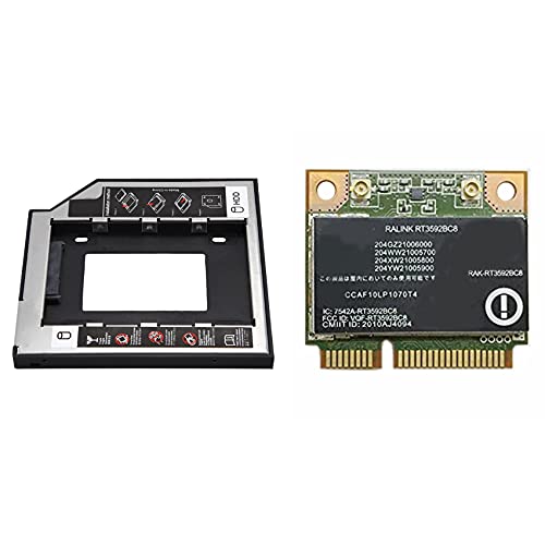 Pavewood Sata 2. HDD-Festplatte, 9,5 mm, für Cd/DVD-Rom optischen mit 300 m Bluetooth 3.0 Wireless-Karte für 4530S von Pavewood