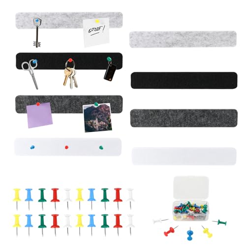 Pavlleen 8 Stück Filz Pinnwand Selbstklebend, Selbstklebende Filz mit 35 Pinnnadeln, Pinnwand Bar Streifen für Foto Hängen Zeitpläne Bulletin Tafeln Heimdekoration Wanddeko 30×5×0,8cm (Mehrfarbig) Pavlleen 8 Stück Filz Pinnwand Selbstklebend, Selbstklebende Filz mit 35 Pinnnadeln, Pinnwand Bar Streifen für Foto Hängen Zeitpläne Bulletin Tafeln Heimdekoration Wanddeko 30×5×0,8cm (Mehrfarbig) von Pavlleen