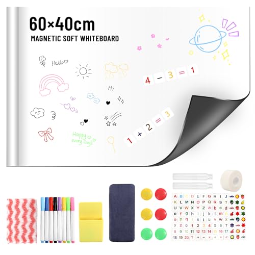 Magnettafel Schwarz, 40 × 60cm Kreidetafel Magnetisch, Tafelfolie Magnetisch, Magnettafel Beschreibbar, 6 Staublose Kreide, Magnetic Adsorption, Abwischbare Tafel, für Schule Büro Haus (Weiß) Magnettafel Schwarz, 40 × 60cm Kreidetafel Magnetisch, Tafelfolie Magnetisch, Magnettafel Beschreibbar, 6 Staublose Kreide, Magnetic Adsorption, Abwischbare Tafel, für Schule Büro Haus (Weiß) von Pavlleen