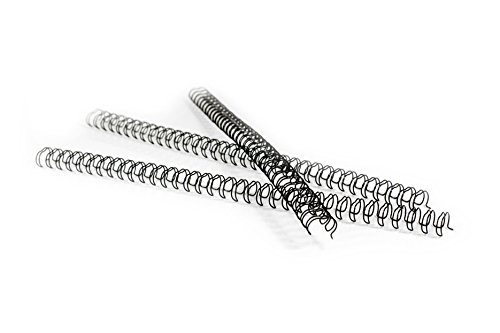 Pavo 8002153 Premium Drahtbinderücken A4, 12.7 mm, 0.125694444444444 Teilung, 100-er Pack, 81-100,Blatt, schwarz von Pavo