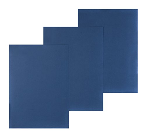 Pavo 8011155 Einbanddeckel-Leinenoptik DIN A4, 250 g/m², 100-er Pack, blau von Pavo