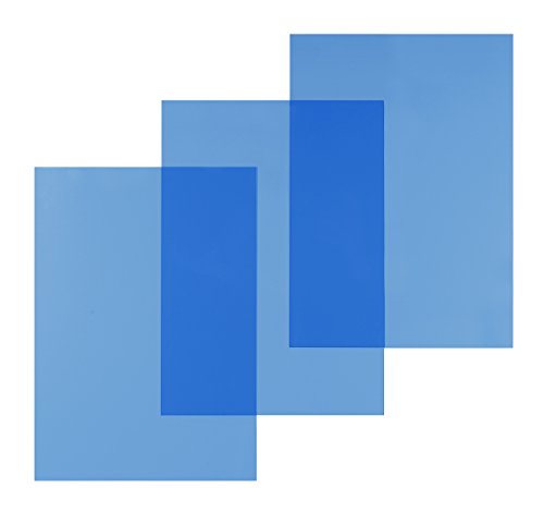Pavo Einbanddeckel-Klarsichtfolie A4, PVC-Folie, 0.20 mm, 100-er Pack, transparent/blau von Pavo