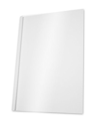 Pavo Thermo-bindemappen A4, Rückenbreite 12 mm, 100-er Pack, 101-121 Blatt, weiß/transparent von Pavo