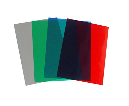 Pavo Transparente Eindbanddeckel PVC A4, 200 mic, grau/rot/blau/grün von Pavo