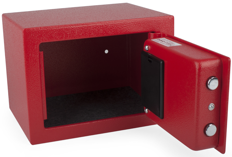 pavo Mini-Tresor, mit Elektronikschloss, rot von Pavo