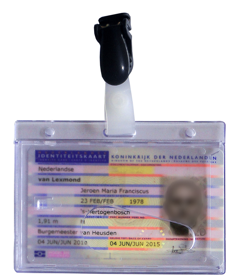 pavo Namensschild, mit Clip, 54 x 86 mm, transparent von Pavo