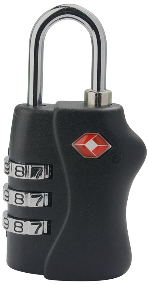 pavo TSA Zahlen-Gepäckschloss, aus Kunststoff/Stahl, schwarz von Pavo