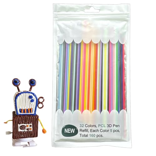 3d Stift Nachfüllung, Filament FOR 3d Doodler, 2.5 Mm 3d Pen Filament Refills, 160PCS 32 Colors Refill Packs For 3DOODLER1, Pen Refills For 3d Doodler, 3D Drawing Pen Refill Long-Lasting 3d Stift Nachfüllung, Filament FOR 3d Doodler, 2.5 Mm 3d Pen Filament Refills, 160PCS 32 Colors Refill Packs For 3DOODLER1, Pen Refills For 3d Doodler, 3D Drawing Pen Refill Long-Lasting von Pavsicgn