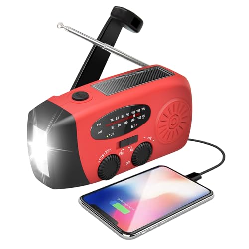 Kurbelradio, Solar Radio, Notfall Radio Mit Kurbel Und Solar, Notkurbelradio - Notwetterfunk,Survival Portable Radios SOS Alarm, AM/FM & LED-Taschenlampe Für Notfälle Im Freien Kurbelradio, Solar Radio, Notfall Radio Mit Kurbel Und Solar, Notkurbelradio - Notwetterfunk,Survival Portable Radios SOS Alarm, AM/FM & LED-Taschenlampe Für Notfälle Im Freien von Pavsicgn