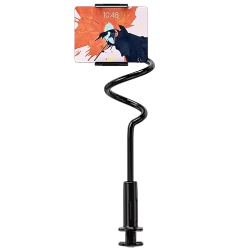 Pavsicgn Telefonbetthalter, Telefonhalterbett,Nachteile des Telefonhalters Schwanenhals - Overhead 360-Grad-Rotation Einstellbarer Clip mit Nicht rutschfestem Freisetzungs-Design-Klemme für die von Pavsicgn