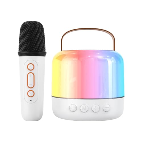 Pavsicgn Tragbare Karaoke -Maschine, Karaoke -Gesangsmaschine - Wiederaufladbare Karaoke -Maschine High -Fidelity -Audio -Lautsprecher,Verstärker -LED -Leuchten tragbare Lautsprecher für Camping, Pavsicgn Tragbare Karaoke -Maschine, Karaoke -Gesangsmaschine - Wiederaufladbare Karaoke -Maschine High -Fidelity -Audio -Lautsprecher,Verstärker -LED -Leuchten tragbare Lautsprecher für Camping, von Pavsicgn