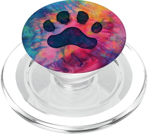 Abstrakte Pfotenab PopSockets PopGrip für MagSafe von Paw Print Dog Mom Cat Mom