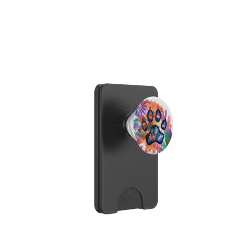 Abstrakte Pfotenab PopSockets PopWallet für MagSafe von Paw Print Dog Mom Cat Mom