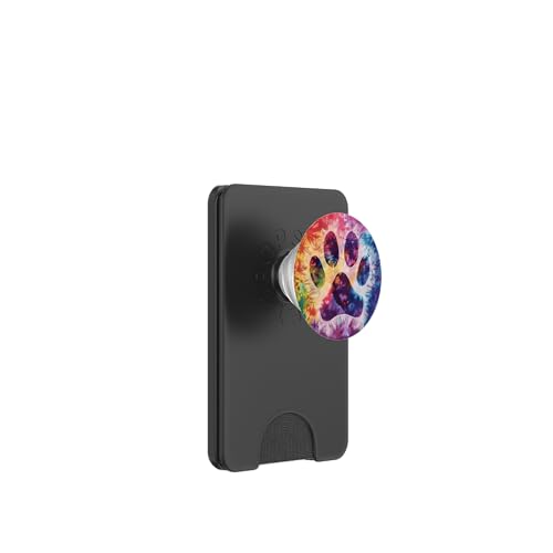 Batikfärbung mit Katzenpfoten- PopSockets PopWallet für MagSafe von Paw Print Dog Mom Cat Mom