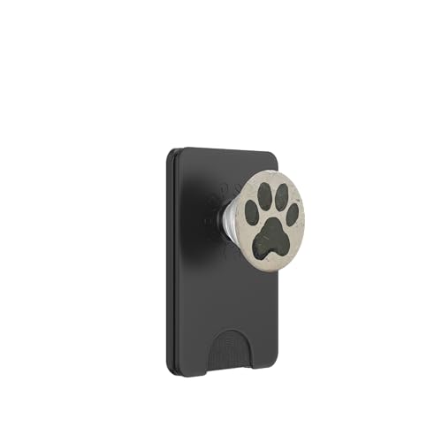 Beige Pfotenabdruck PopSockets PopWallet für MagSafe von Paw Print Dog Mom Cat Mom