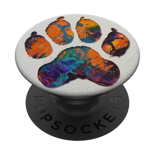 Hundepfotenabdruck PopSockets Klebender PopGrip von Paw Print Dog Mom Cat Mom