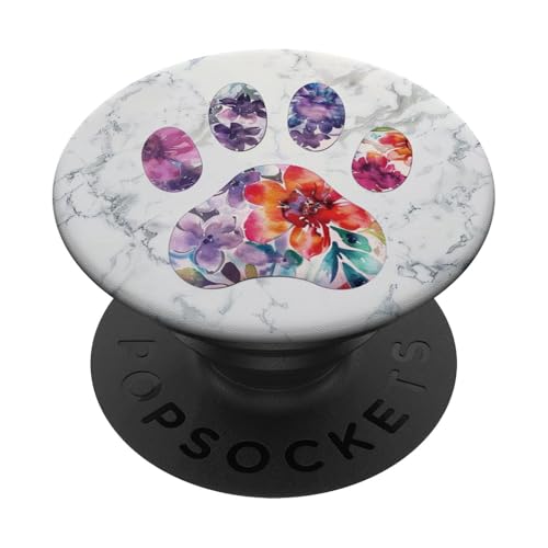 Hundepfotenabdruck PopSockets Klebender PopGrip von Paw Print Dog Mom Cat Mom