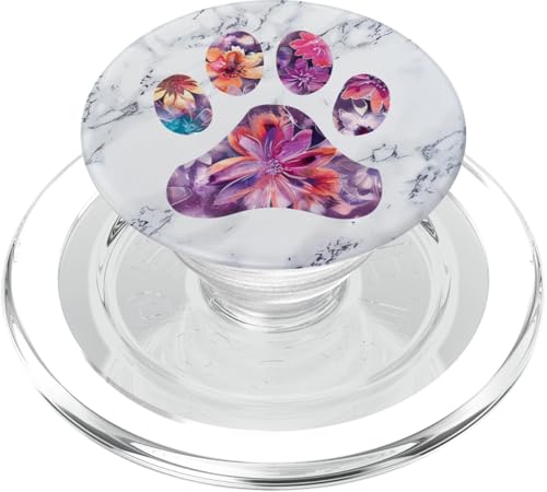 Hundepfotenabdruck PopSockets PopGrip für MagSafe von Paw Print Dog Mom Cat Mom