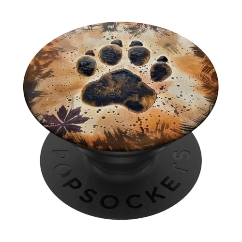 Hundepfotenabdruck Retro Vintage PopSockets Klebender PopGrip von Paw Print Dog Mom Cat Mom