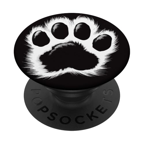 Par Print Weiß PopSockets Klebender PopGrip Par Print Weiß PopSockets Klebender PopGrip von Paw Print Dog Mom Cat Mom