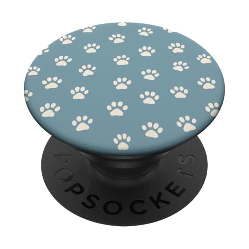Pfotenabdruck-Muster Hundeliebhaber Katzenliebhaber PopSockets Klebender PopGrip von Paw Print Dog Mom Cat Mom
