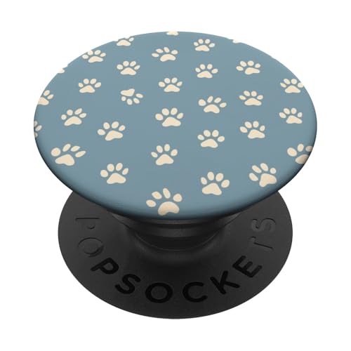 Pfotenabdruck-Muster PopSockets Klebender PopGrip von Paw Print Dog Mom Cat Mom