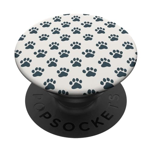 Pfotenabdruck-Muster PopSockets Klebender PopGrip von Paw Print Dog Mom Cat Mom