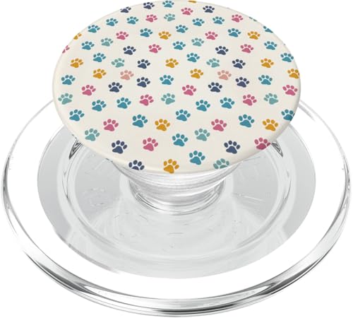Pfotenabdruck-Muster PopSockets PopGrip für MagSafe von Paw Print Dog Mom Cat Mom