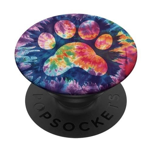 Pfotenabdruck PopSockets Klebender PopGrip von Paw Print Dog Mom Cat Mom