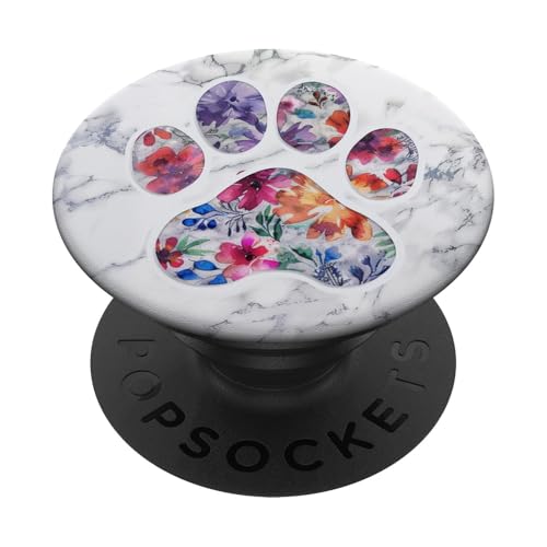 Pfotenabdruck PopSockets Klebender PopGrip von Paw Print Dog Mom Cat Mom