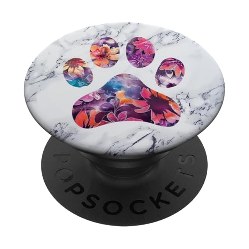 Pfotenabdruck PopSockets Klebender PopGrip von Paw Print Dog Mom Cat Mom