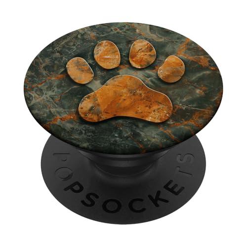Pfotenabdruck PopSockets Klebender PopGrip von Paw Print Dog Mom Cat Mom