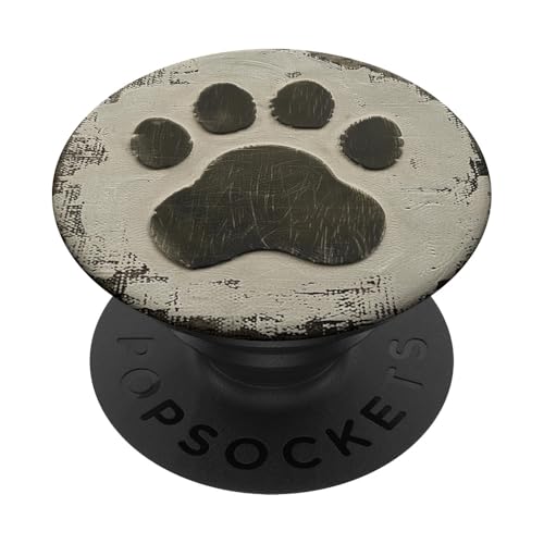 Pfotenabdruck PopSockets Klebender PopGrip von Paw Print Dog Mom Cat Mom