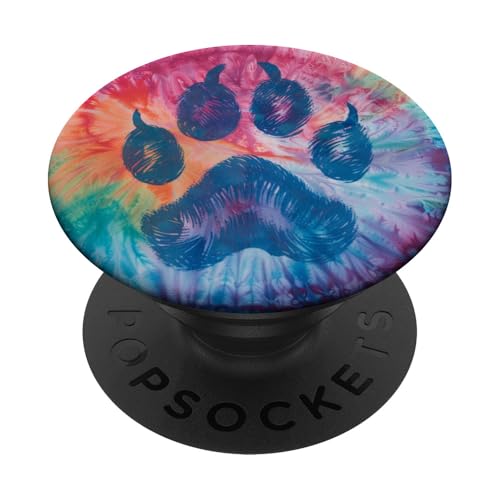 Pfotenabdruck PopSockets Klebender PopGrip von Paw Print Dog Mom Cat Mom