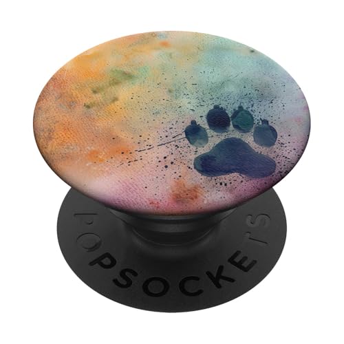 Pfotenabdruck PopSockets Klebender PopGrip von Paw Print Dog Mom Cat Mom