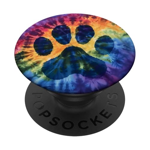 Pfotenabdruck PopSockets Klebender PopGrip von Paw Print Dog Mom Cat Mom