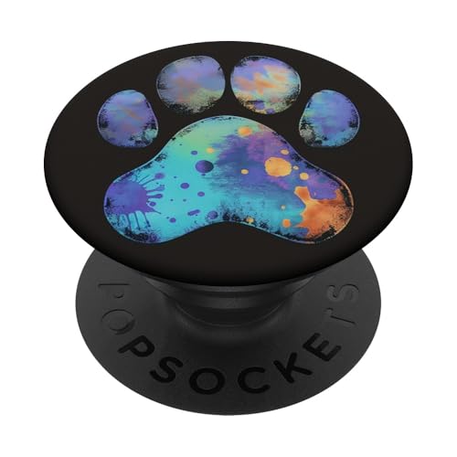 Pfotenabdruck PopSockets Klebender PopGrip von Paw Print Dog Mom Cat Mom