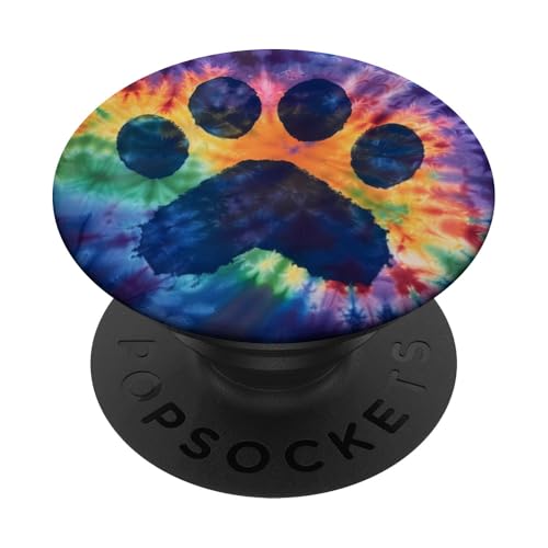Pfotenabdruck PopSockets Klebender PopGrip von Paw Print Dog Mom Cat Mom
