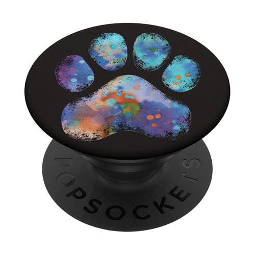 Pfotenabdruck PopSockets Klebender PopGrip von Paw Print Dog Mom Cat Mom