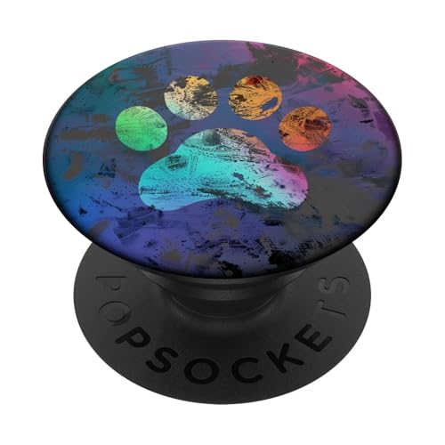 Pfotenabdruck PopSockets Klebender PopGrip von Paw Print Dog Mom Cat Mom