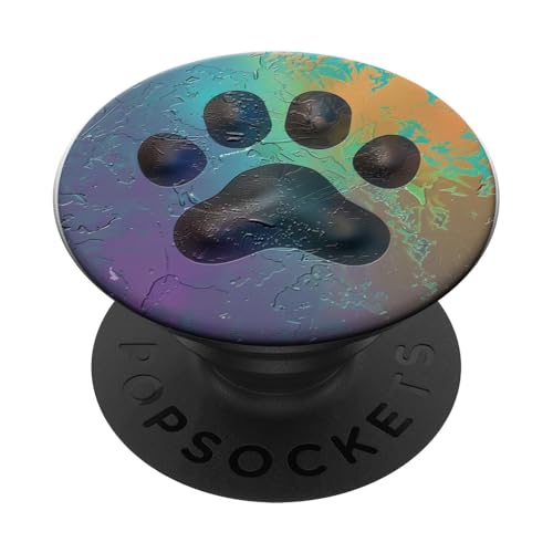 Pfotenabdruck PopSockets Klebender PopGrip von Paw Print Dog Mom Cat Mom