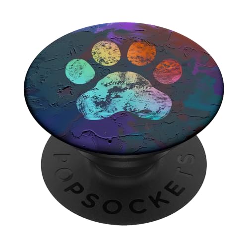 Pfotenabdruck PopSockets Klebender PopGrip von Paw Print Dog Mom Cat Mom