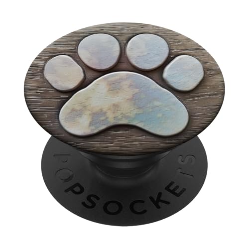 Pfotenabdruck PopSockets Klebender PopGrip Pfotenabdruck PopSockets Klebender PopGrip von Paw Print Dog Mom Cat Mom