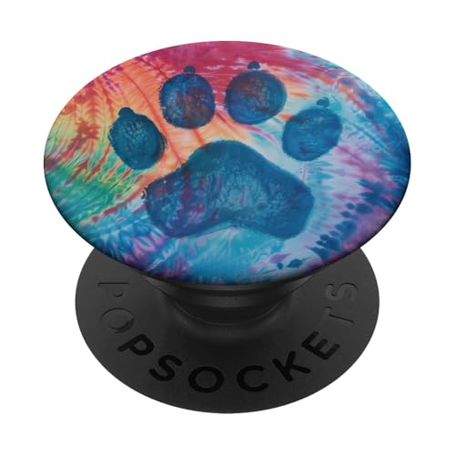 Pfotenabdruck PopSockets Klebender PopGrip von Paw Print Dog Mom Cat Mom
