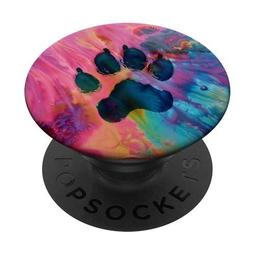 Pfotenabdruck PopSockets Klebender PopGrip von Paw Print Dog Mom Cat Mom