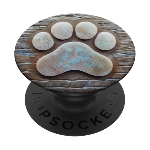 Pfotenabdruck PopSockets Klebender PopGrip von Paw Print Dog Mom Cat Mom