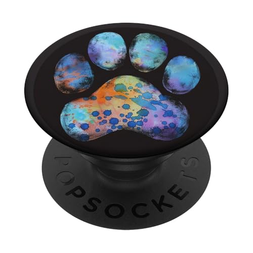 Pfotenabdruck PopSockets Klebender PopGrip von Paw Print Dog Mom Cat Mom
